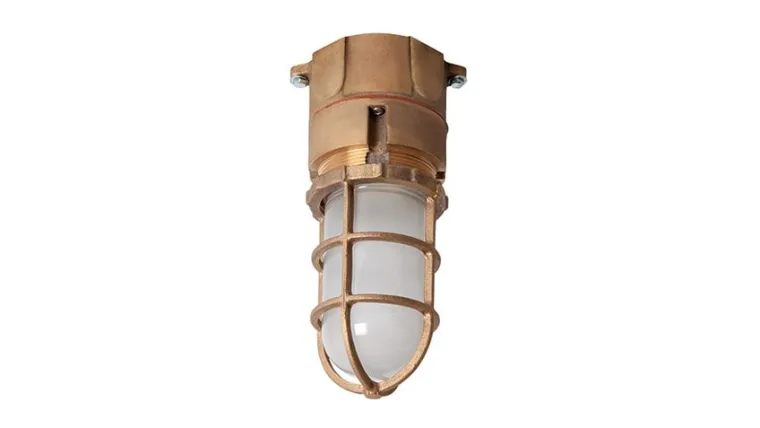 RIG-A-LITE BVP LED marine brass globe and guard area light
