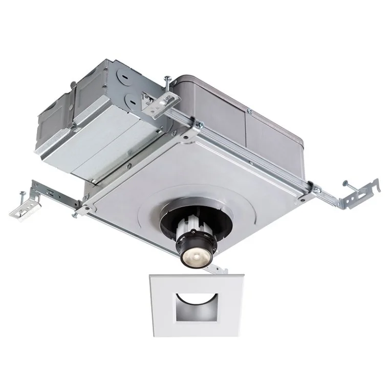 Lightolier LyteCaster LED housing with plenum box and square trim
